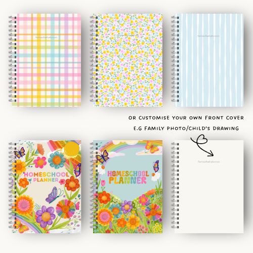Dated Homeschool Planner (2026) - Blue Checkered