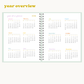 2026 calendar with a year overview layout on a white background