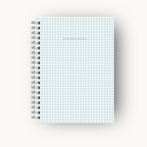 Dated Homeschool Planner (2026) - Blue Checkered