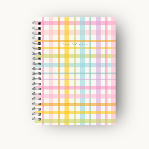 Dated Homeschool Planner (2026) - Rainbow stripes