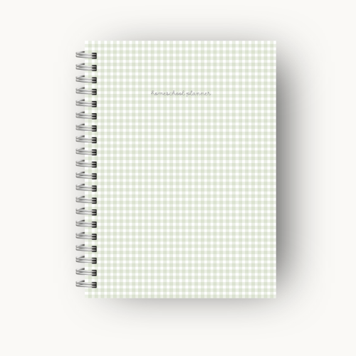 Dated Homeschool Planner (2026) - Green Checkered