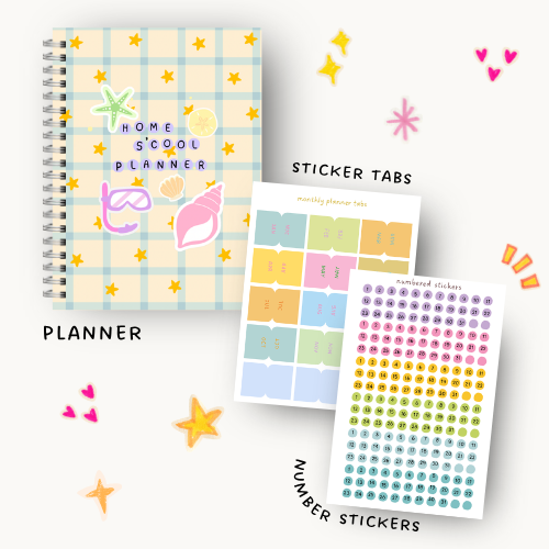 Kids Homeschool Planner - 6 months Undated