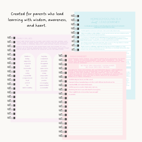Dated Homeschool Planner (2026) - Pink