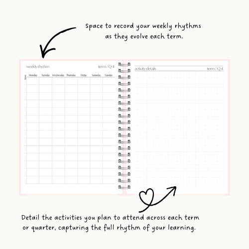 Dated Homeschool Planner (2026) - Pink
