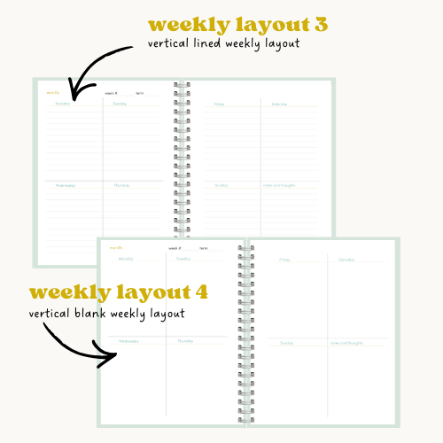 Space theme Kids Planner - 6 months Undated